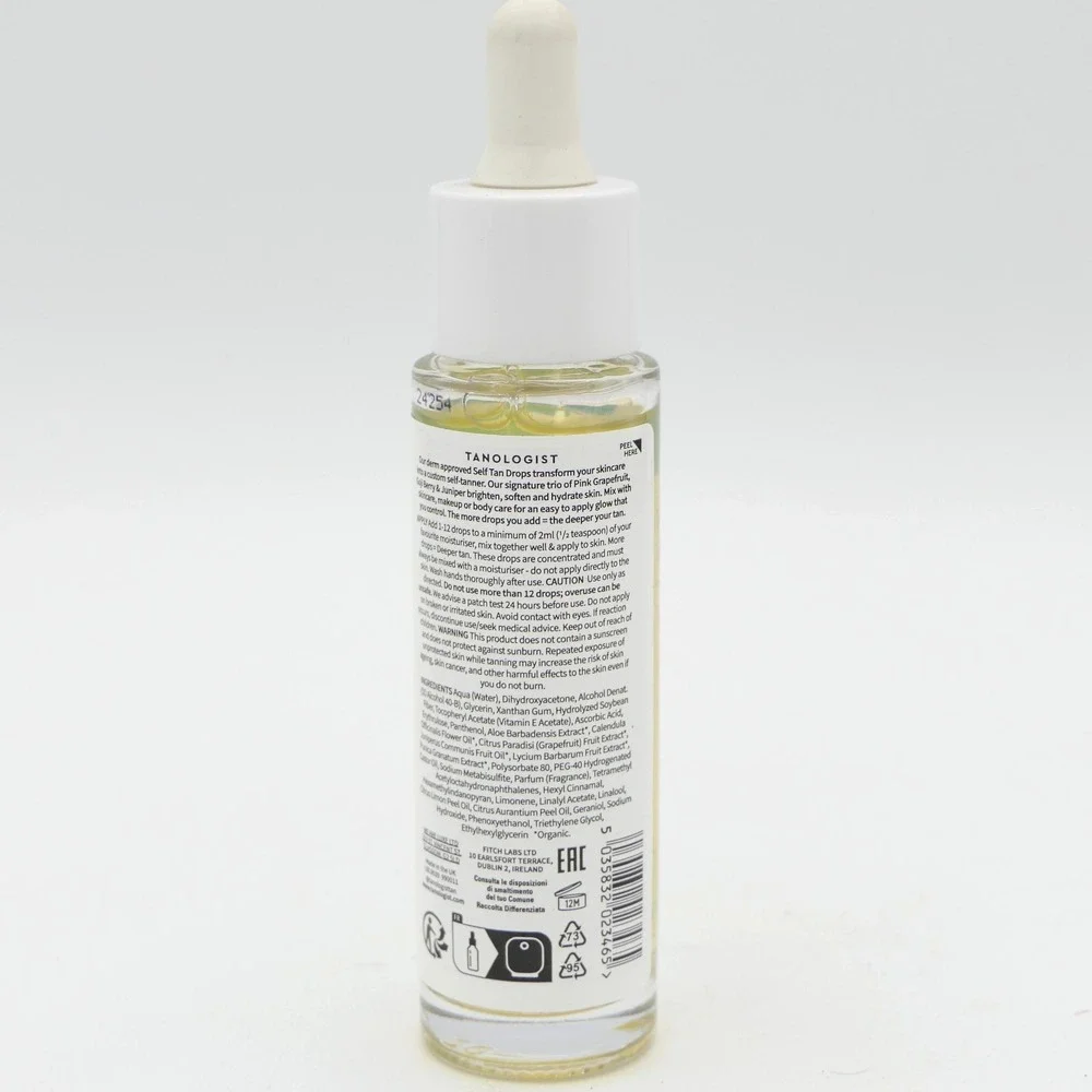 Tanologist Face + Body Self Tan Drops Medium 1.01 fl oz Bottle 30ml NEW